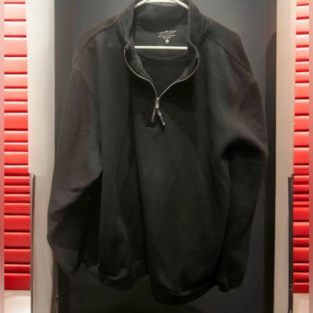 Charles River Apparel Black Zip-Up Sweater 3XL